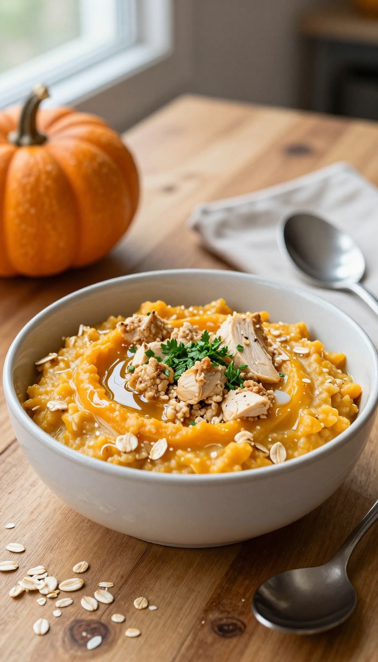 3. Ground Chicken and Pumpkin Porridge