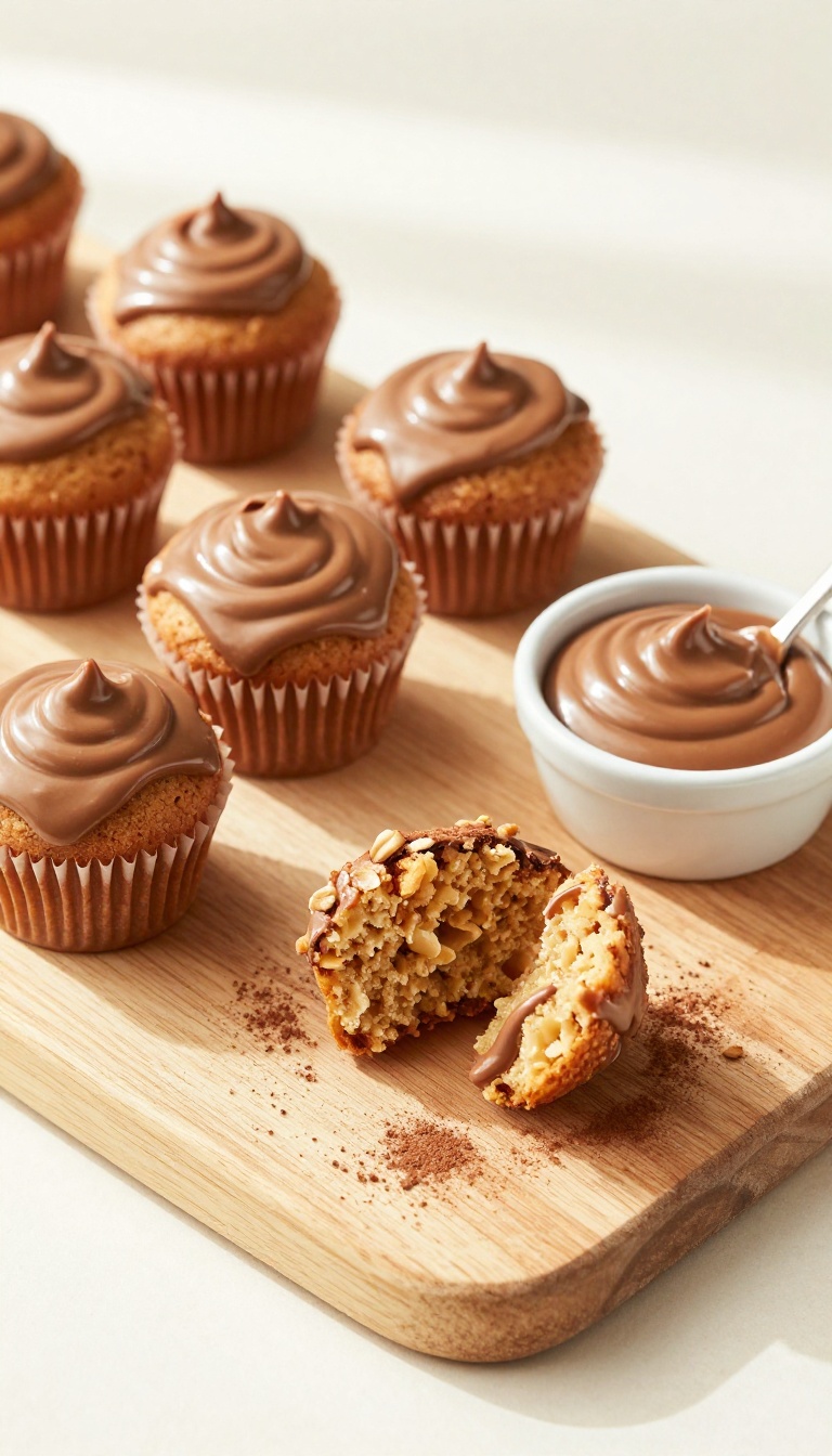 9. Peanut Butter & Carob Cupcakes with Carob Drizzle