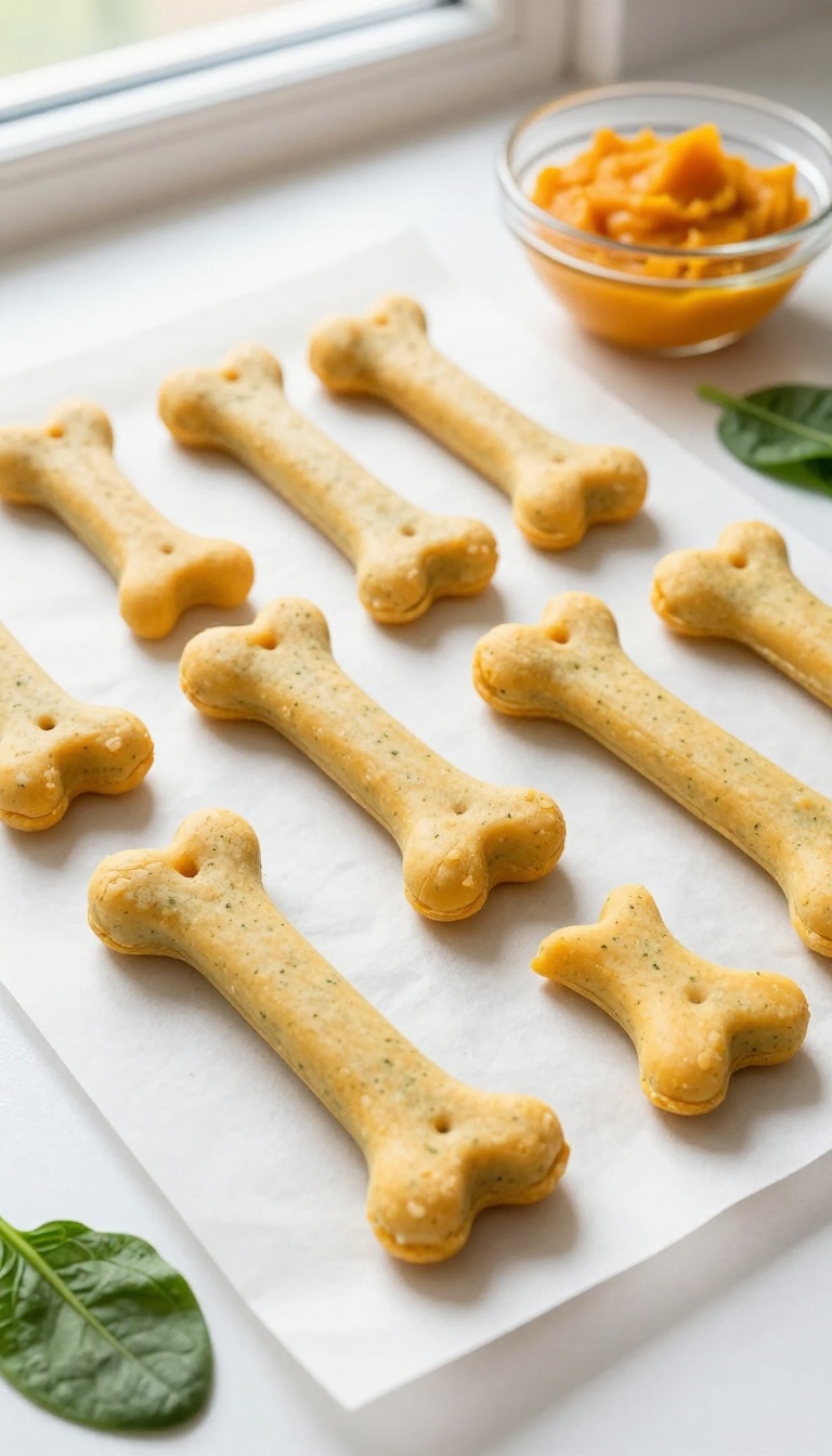 18. Pumpkin and Spinach Chews
