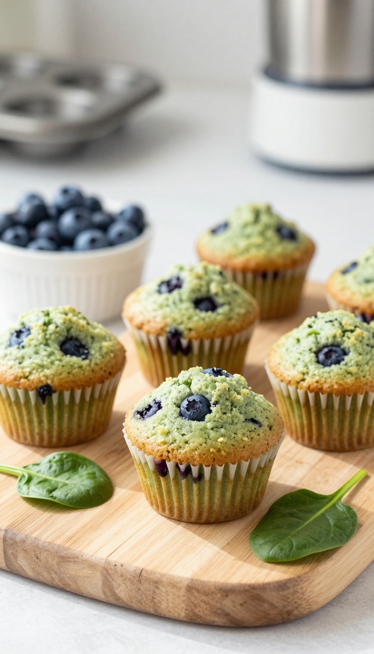 5. Blueberry & Spinach Mini Muffins