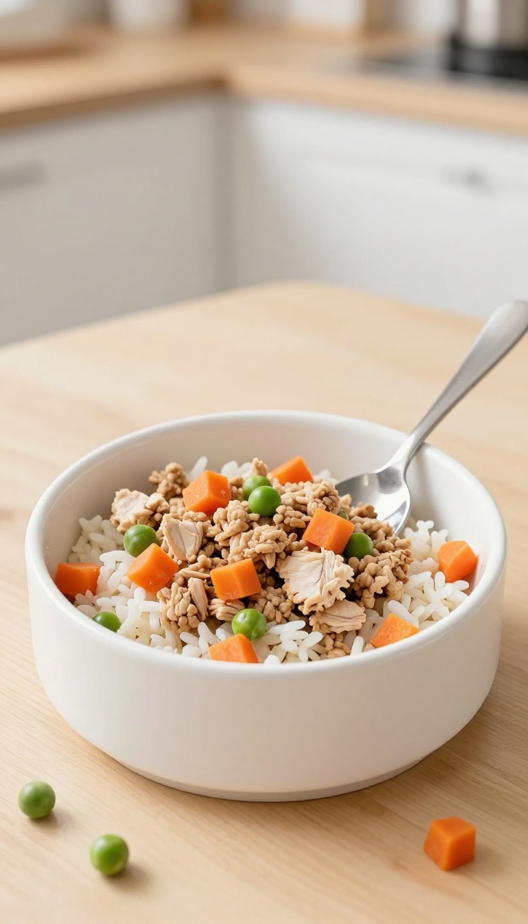 1. Simple Ground Chicken and Rice Bowl