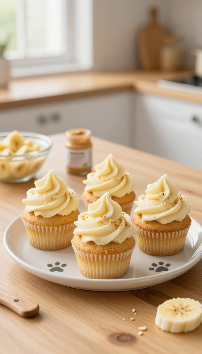 16. Pumpkin Peanut Butter Cupcakes with Banana Frosting