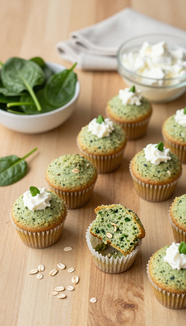 9. Spinach & Cheese Cupcakes