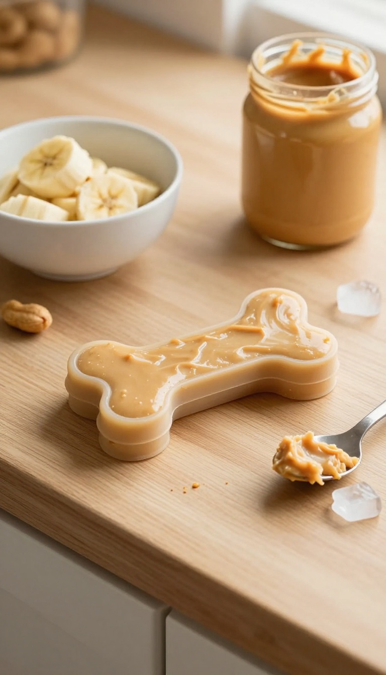 1. Frozen Peanut Butter and Banana Chews