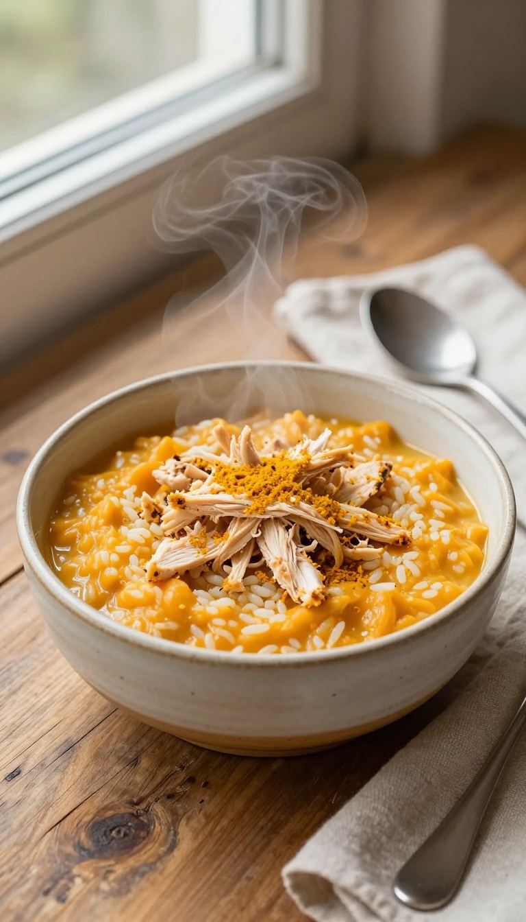 5. Pumpkin Chicken Rice Porridge