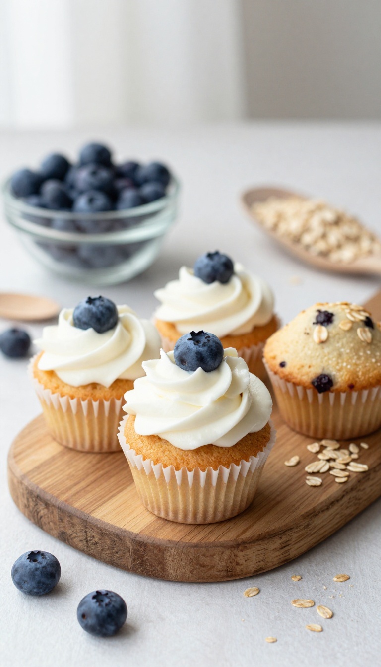 6. Blueberry Oat Cupcakes