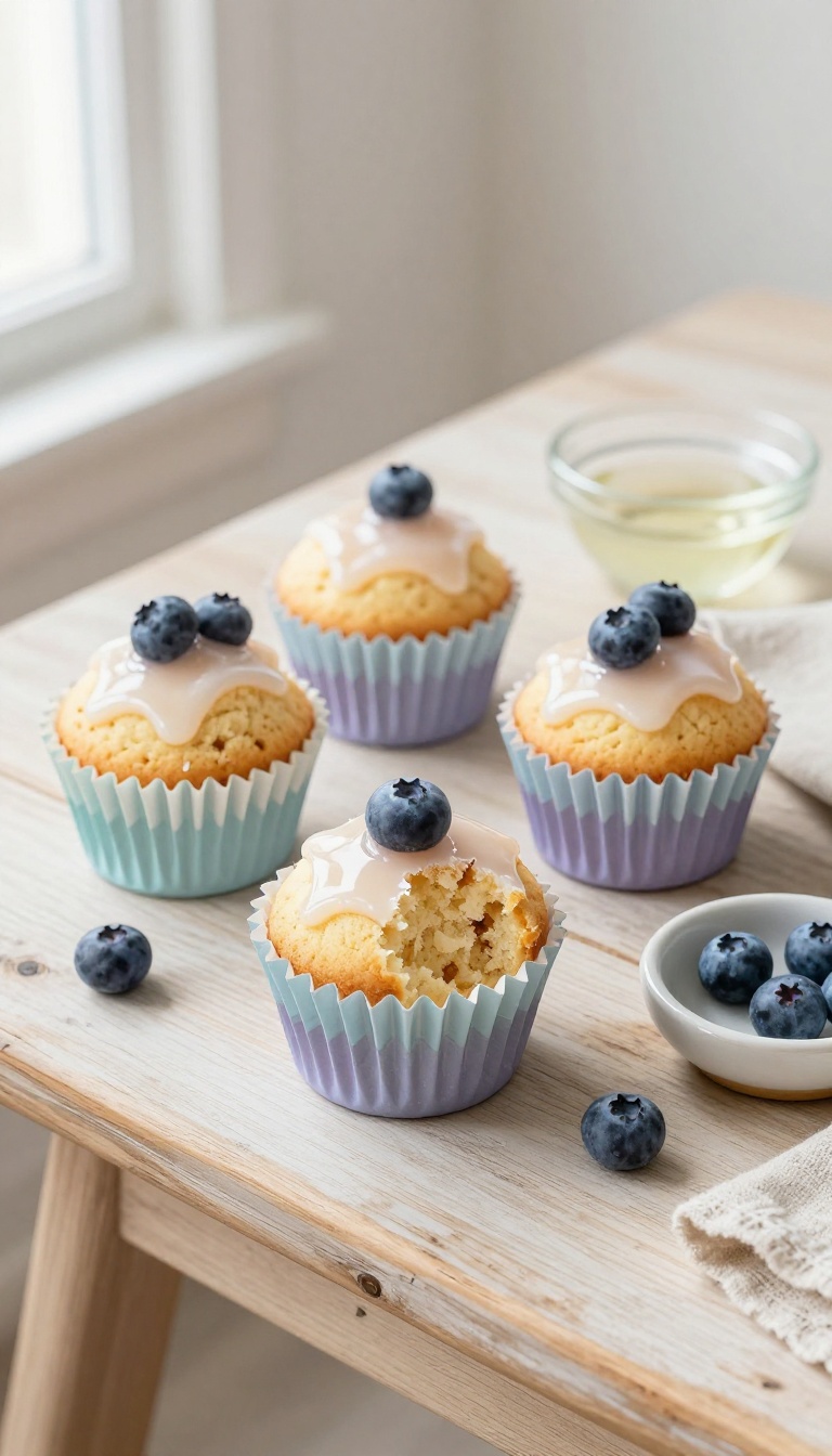 7. Blueberry & Coconut Cupcakes with a Coconut Oil Glaze
