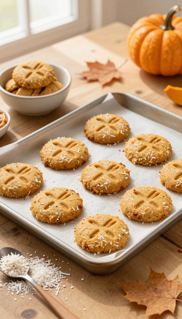 8. Pumpkin Peanut Butter and Coconut Cookies