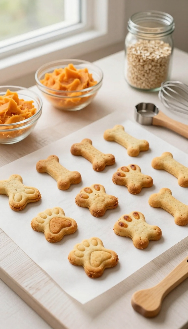 2. Sweet Potato and Oatmeal Dog Biscuits