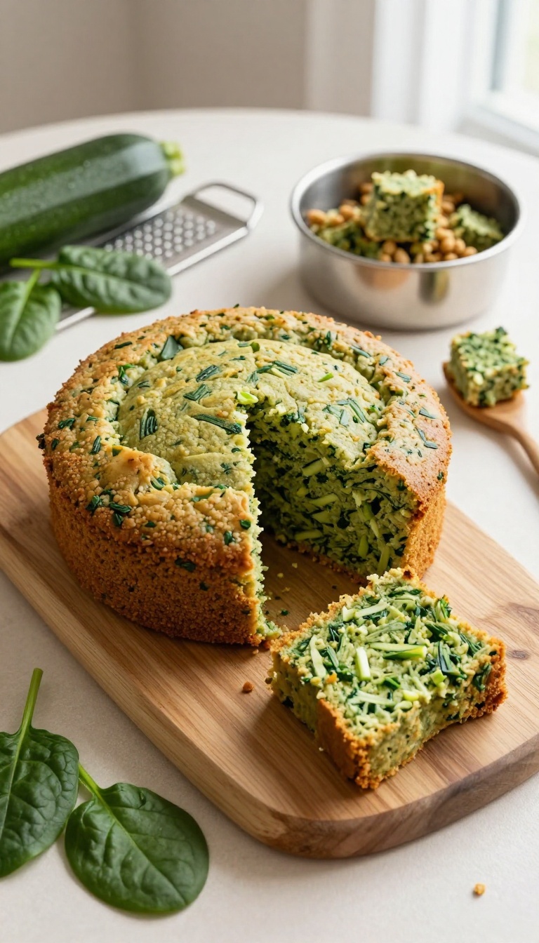 8. Spinach and Zucchini Dog Cake