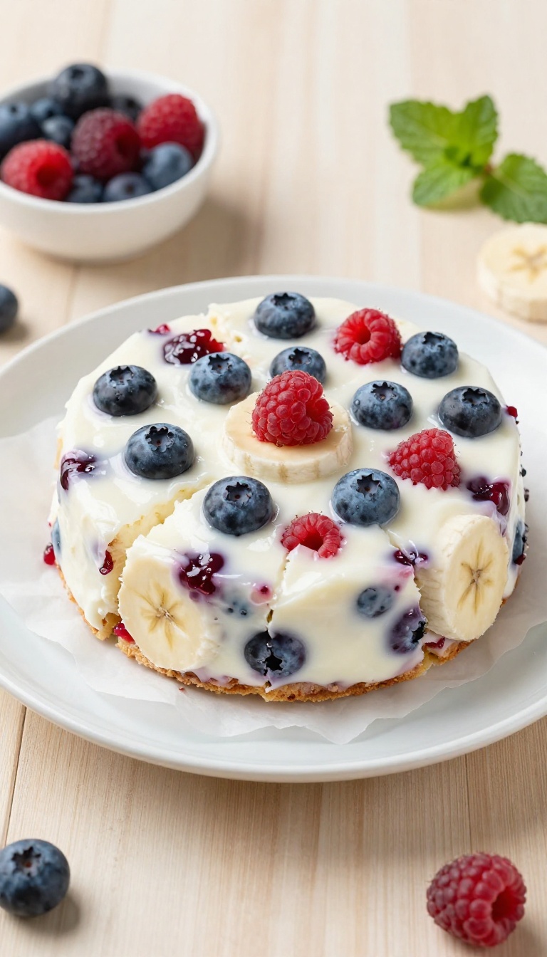 10. Frozen Berry & Banana Dog Cake