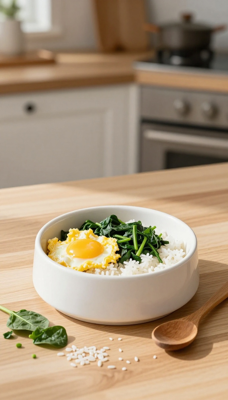 8. Egg and Spinach Breakfast Bowl