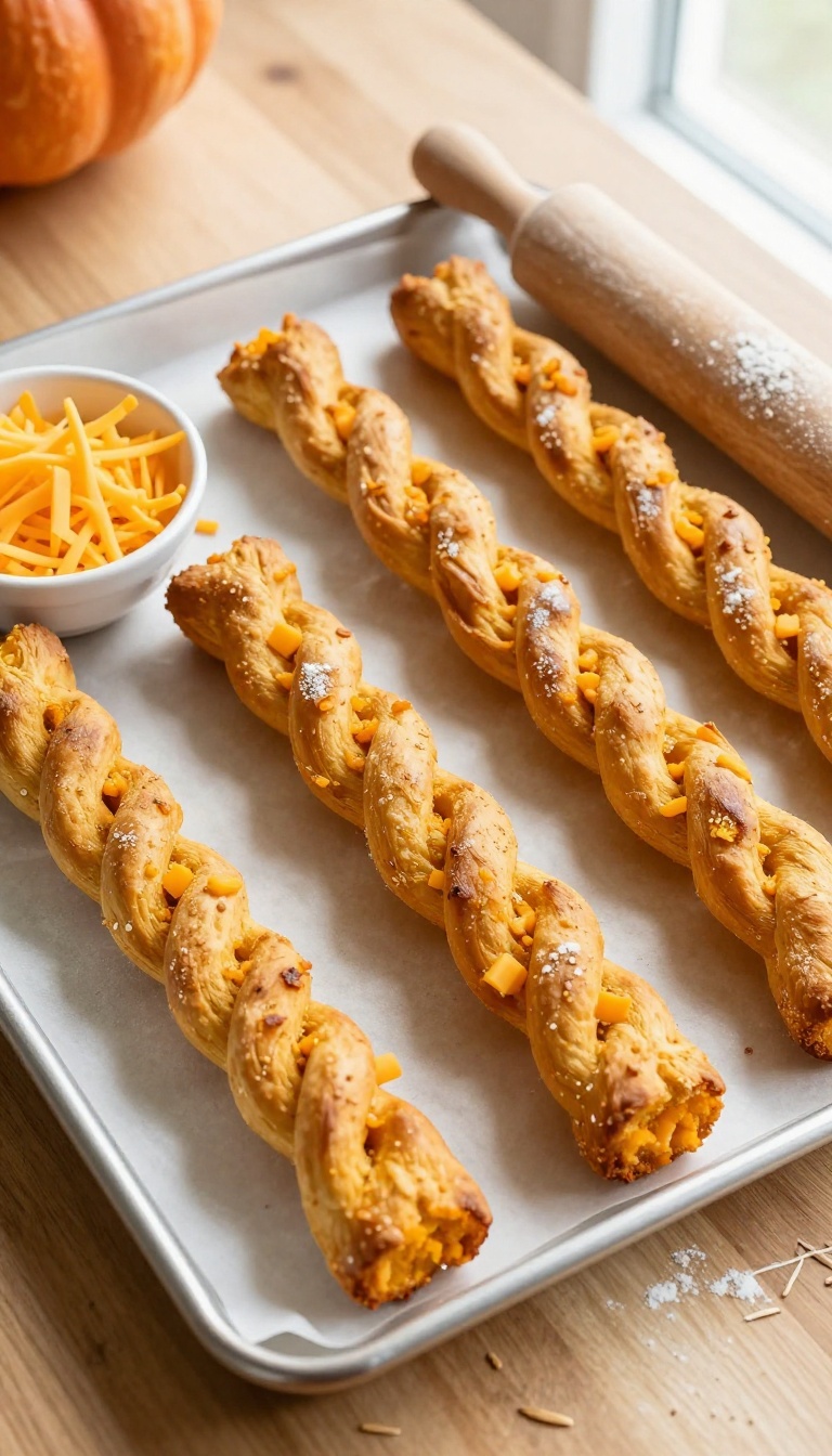 8. Pumpkin and Cheese Twisted Chews