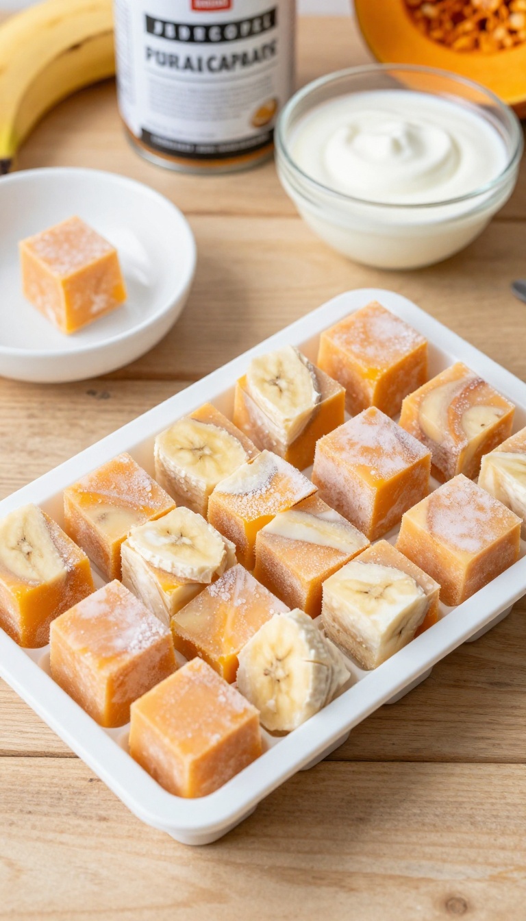 5. Creamy Pumpkin Banana Yogurt Cubes