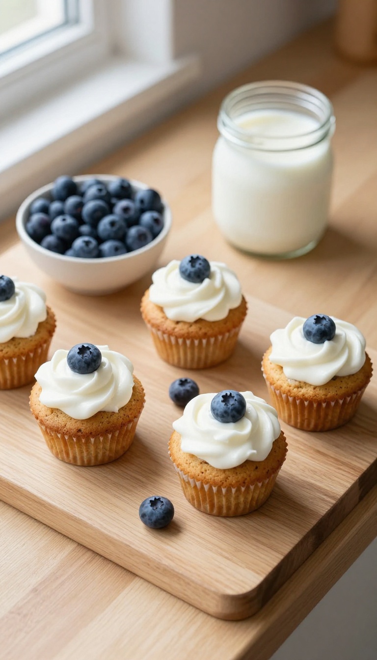 5. Blueberry & Yogurt Cupcakes