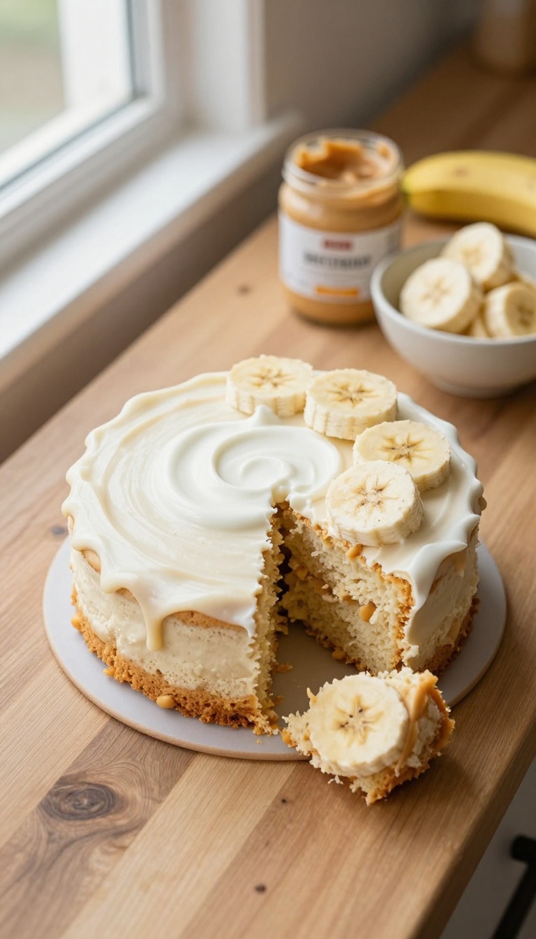 1. Classic Peanut Butter & Banana Cake