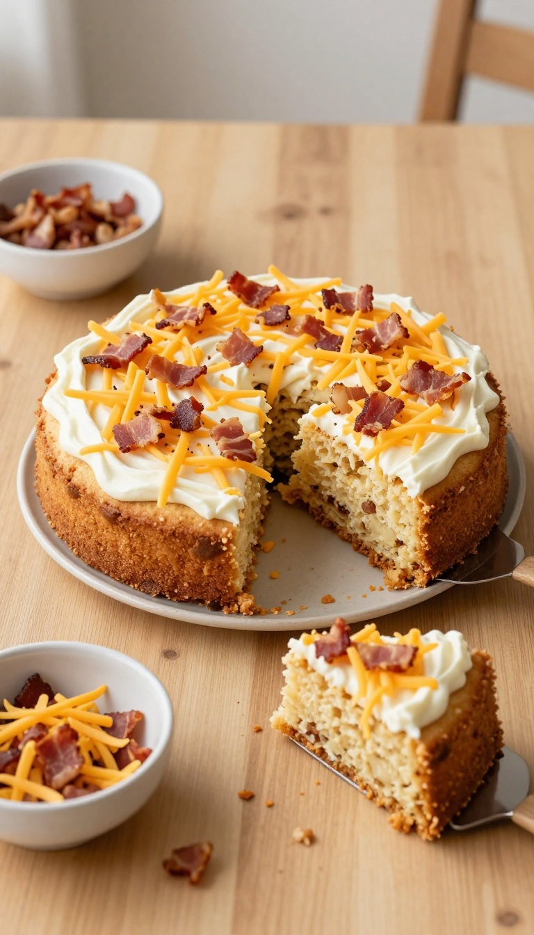 6. Bacon & Cheese Dog Cake