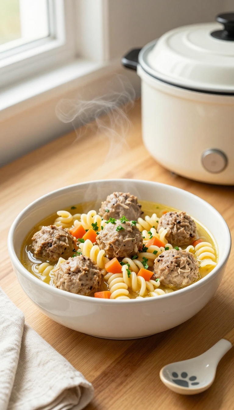 9. Turkey Meatball and Pasta Crockpot Dish
