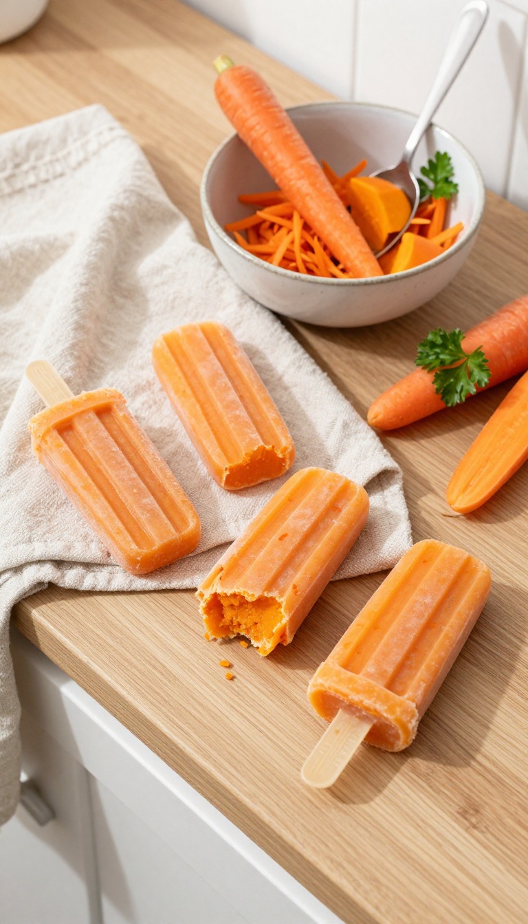 8. Pumpkin Carrot Frozen Pupsicles