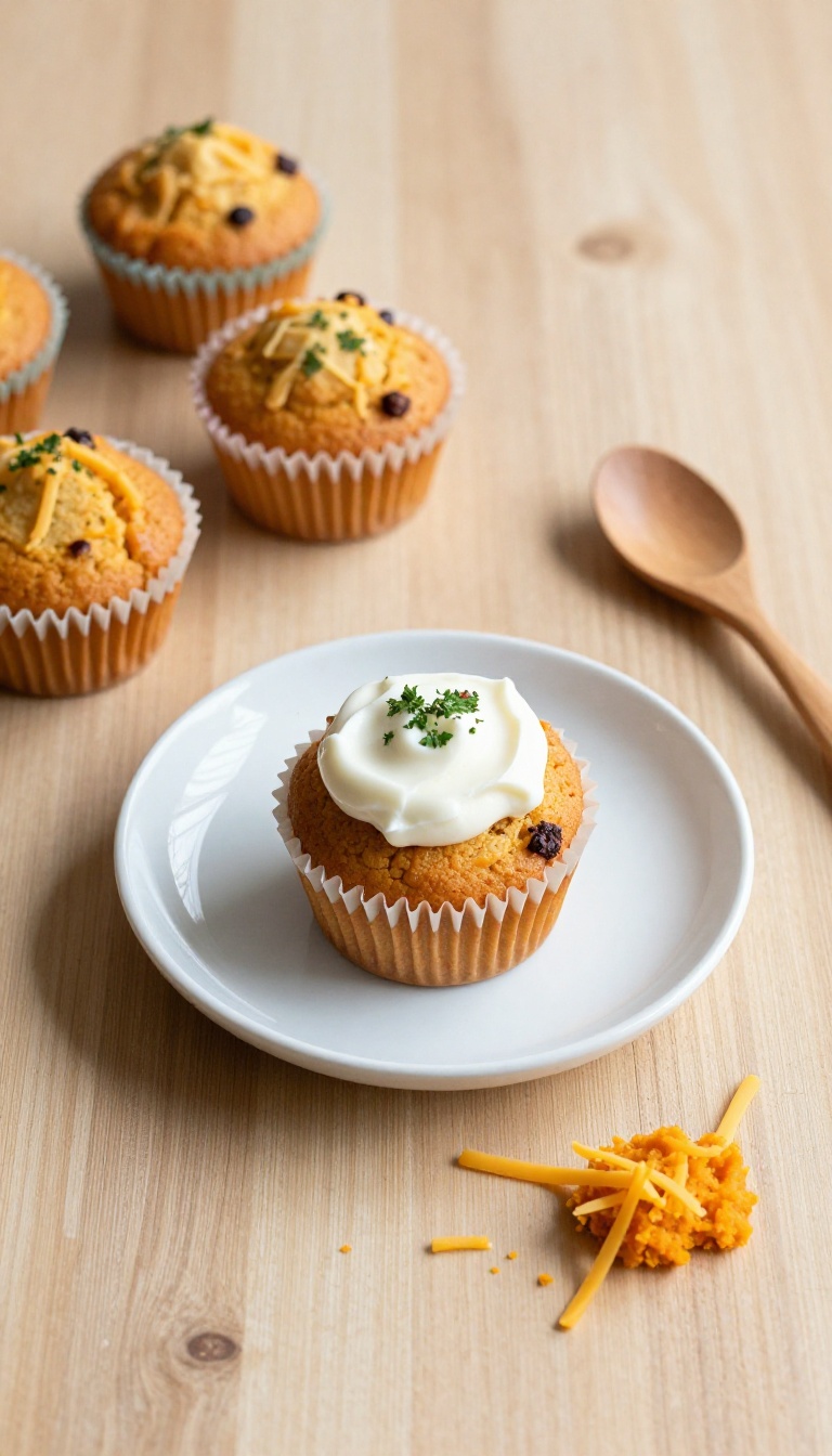 4. Cheesy Pumpkin Pupcakes