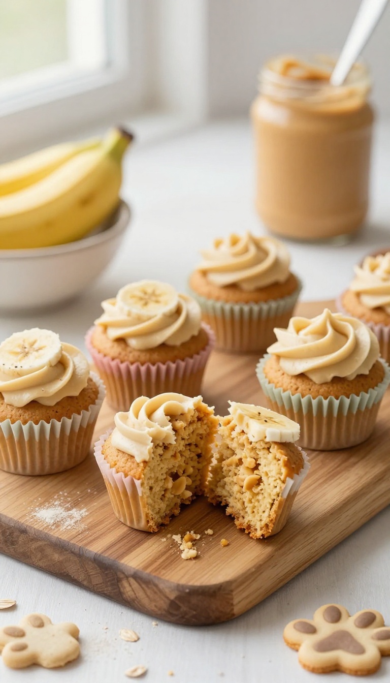 1. Classic Peanut Butter & Banana Cupcakes