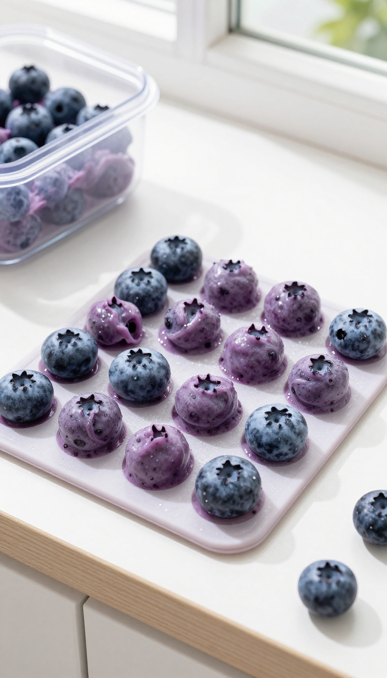 6. Blueberry & Yogurt Frozen Training Drops