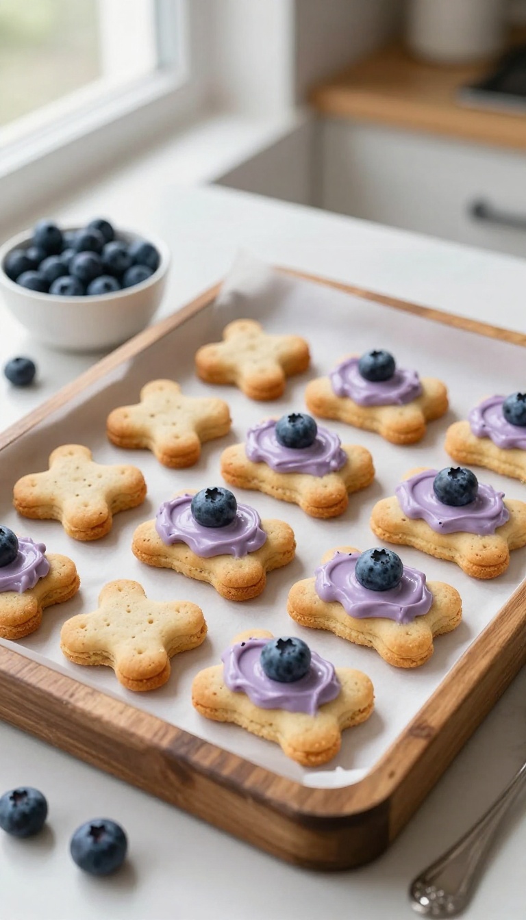 7. Pumpkin and Blueberry Cookies with Berry Frosting