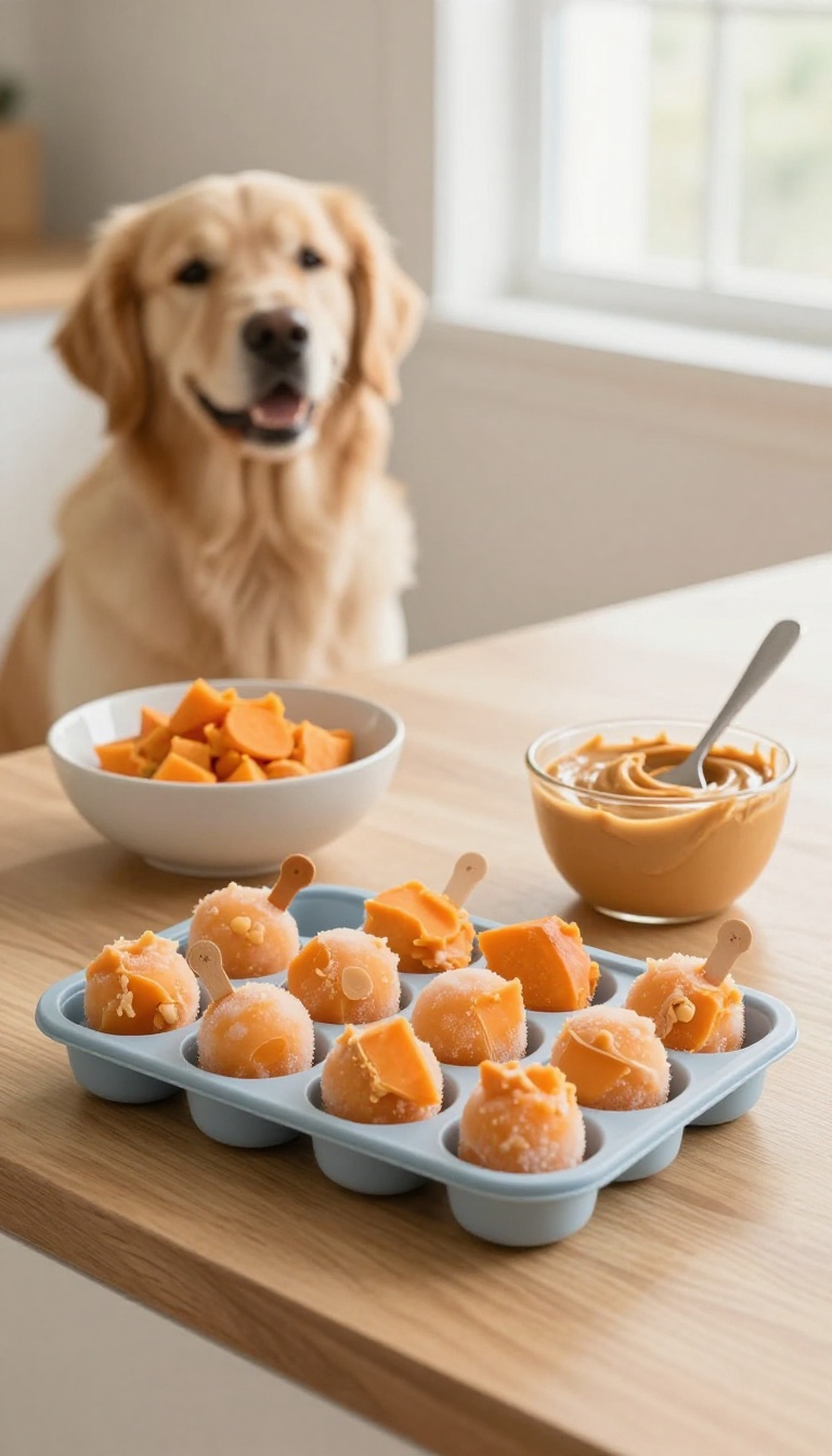 3. Sweet Potato and Peanut Butter Frozen Pops