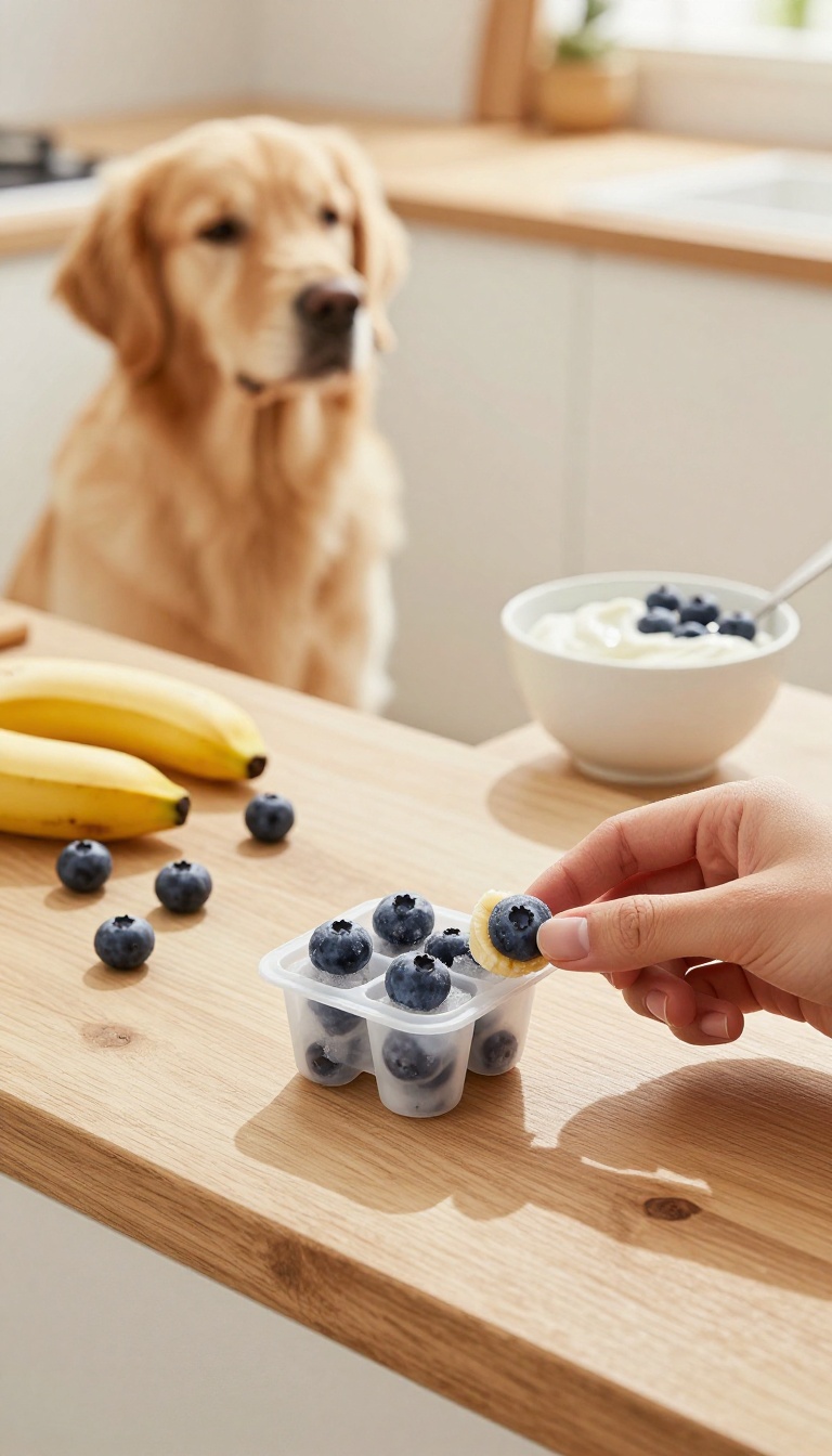 5. Frozen Blueberry and Banana Pops