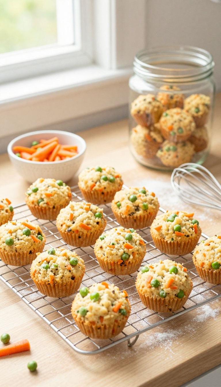 6. Carrot & Pea Mini Muffins