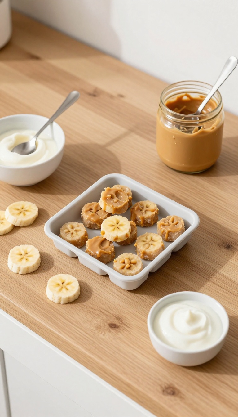 1. Peanut Butter & Banana Frozen Bites