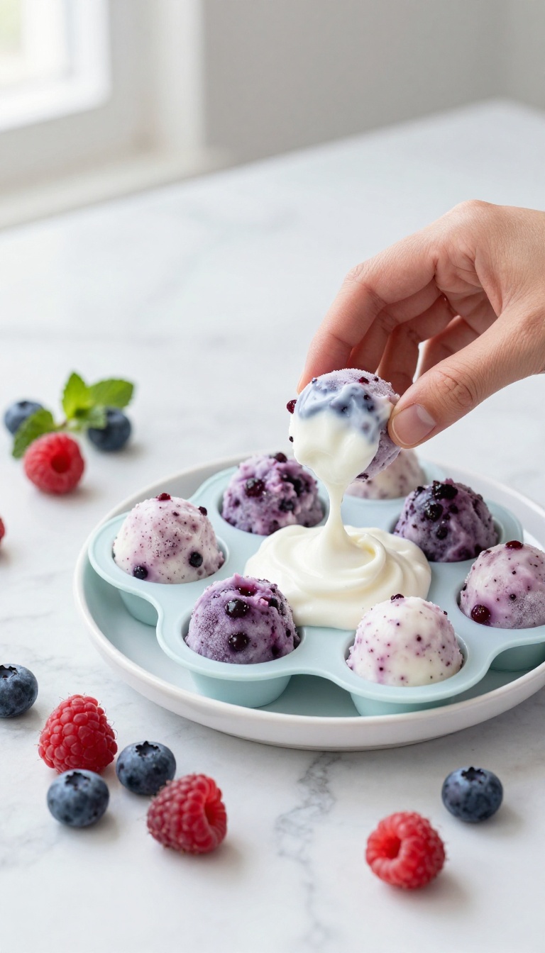 3. Frozen Berry Yogurt Bites