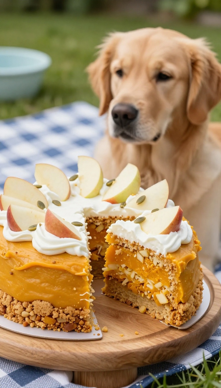 2. Pumpkin & Apple No-Bake Dog Cake