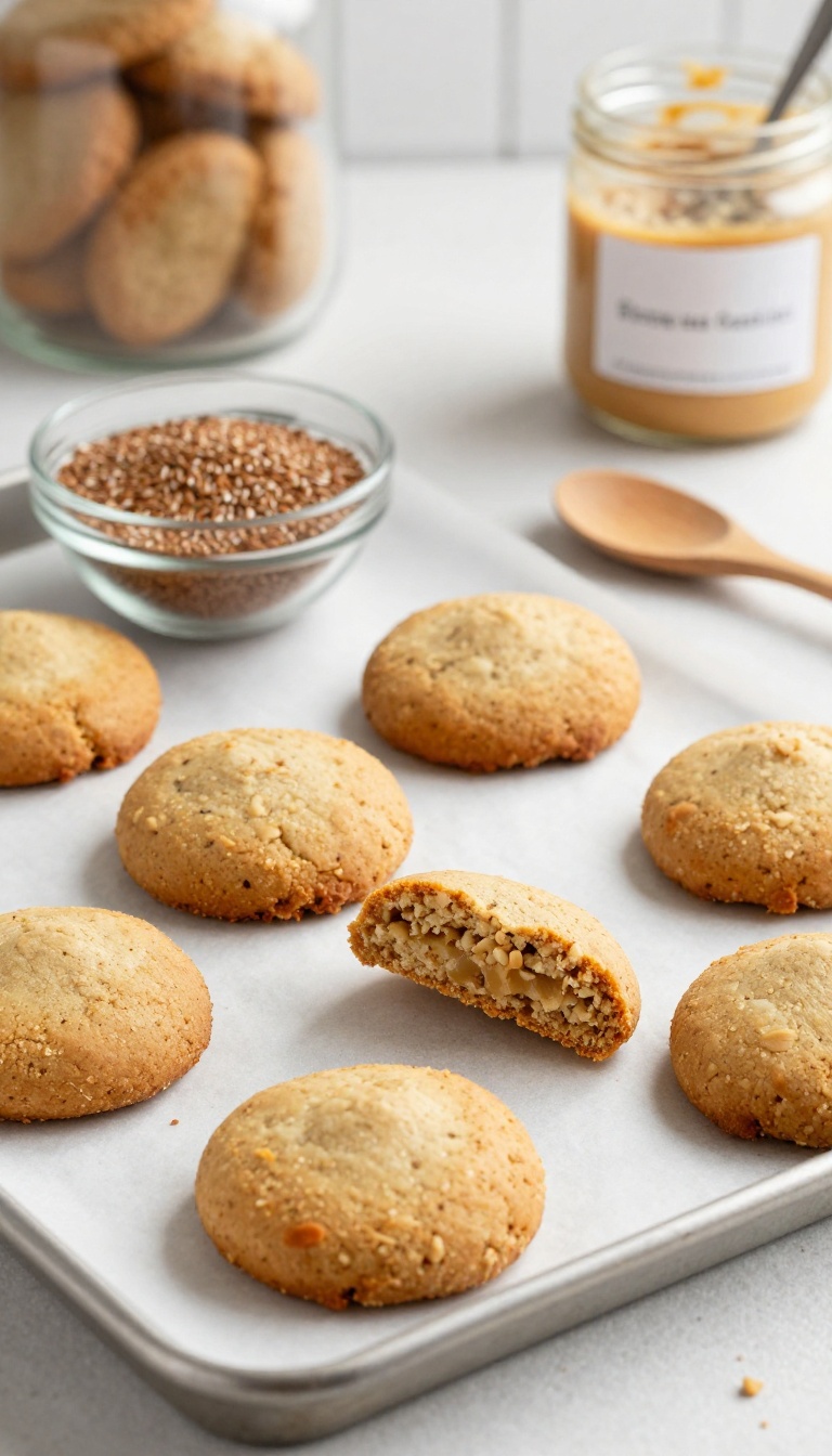 10. Peanut Butter & Flaxseed Crunchies