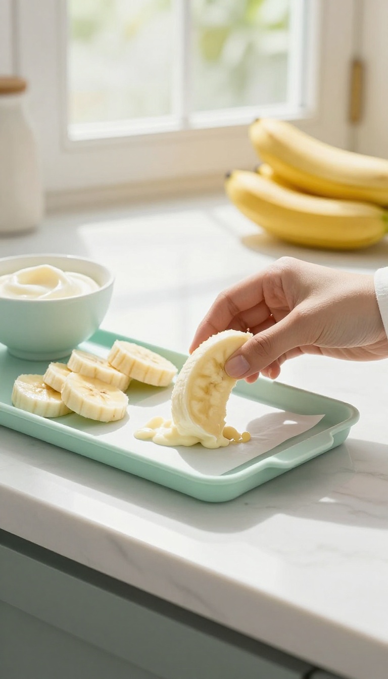 1. Frozen Banana Yogurt Bites