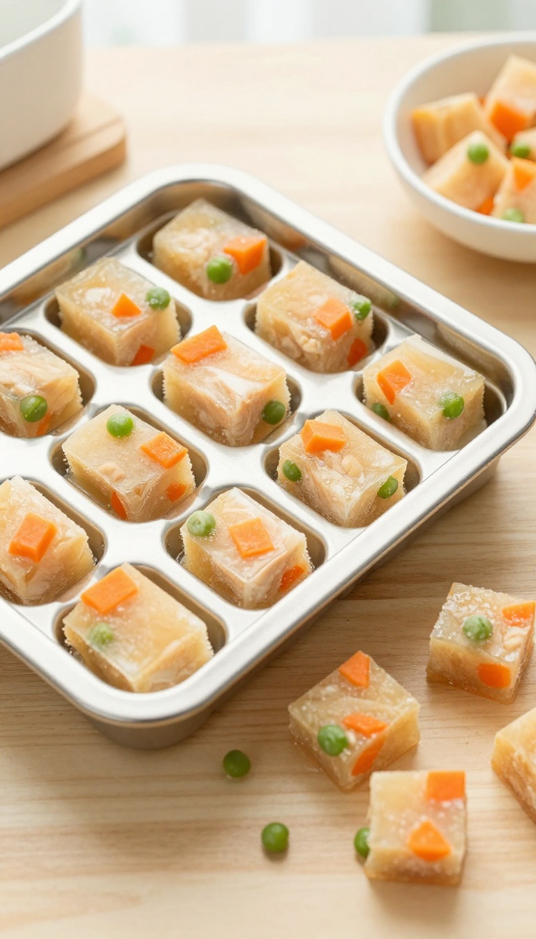8. Frozen Chicken Broth Ice Cubes