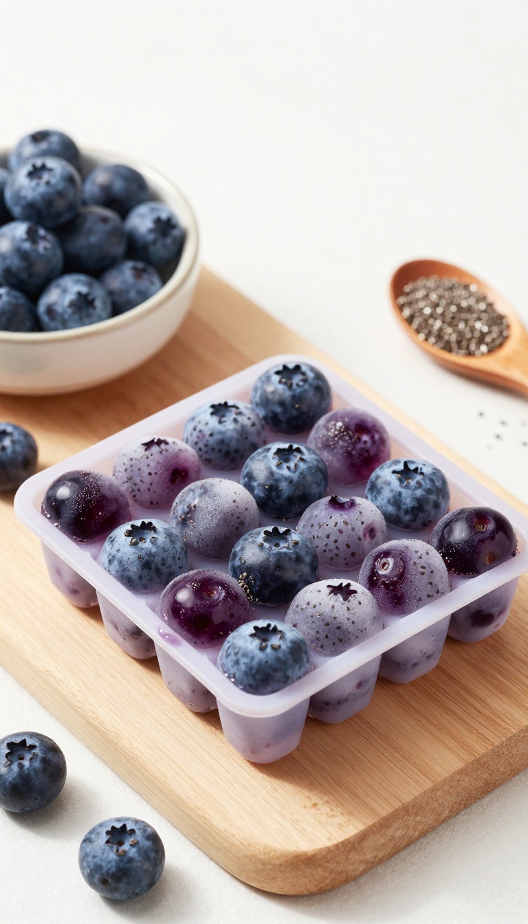6. Blueberry & Chia Frozen Cubes