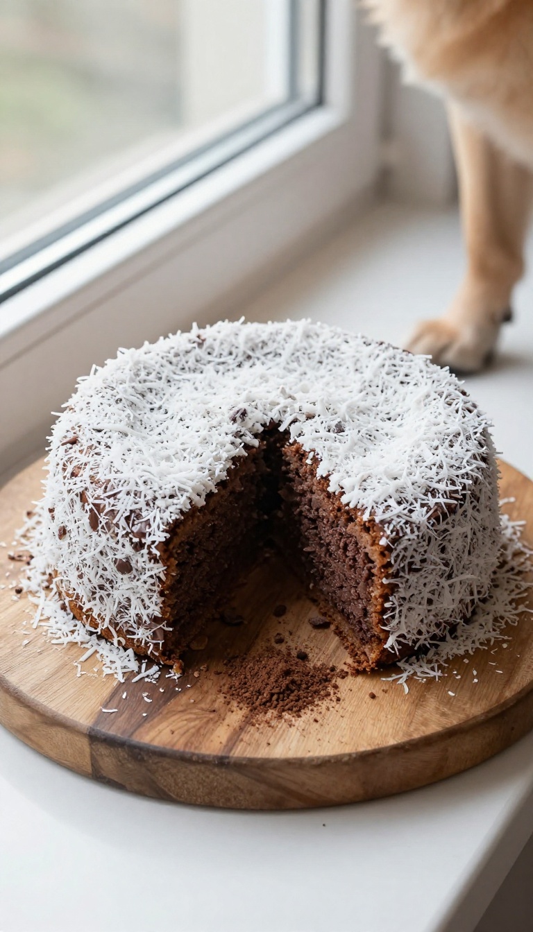 7. Carob and Coconut Dog Cake