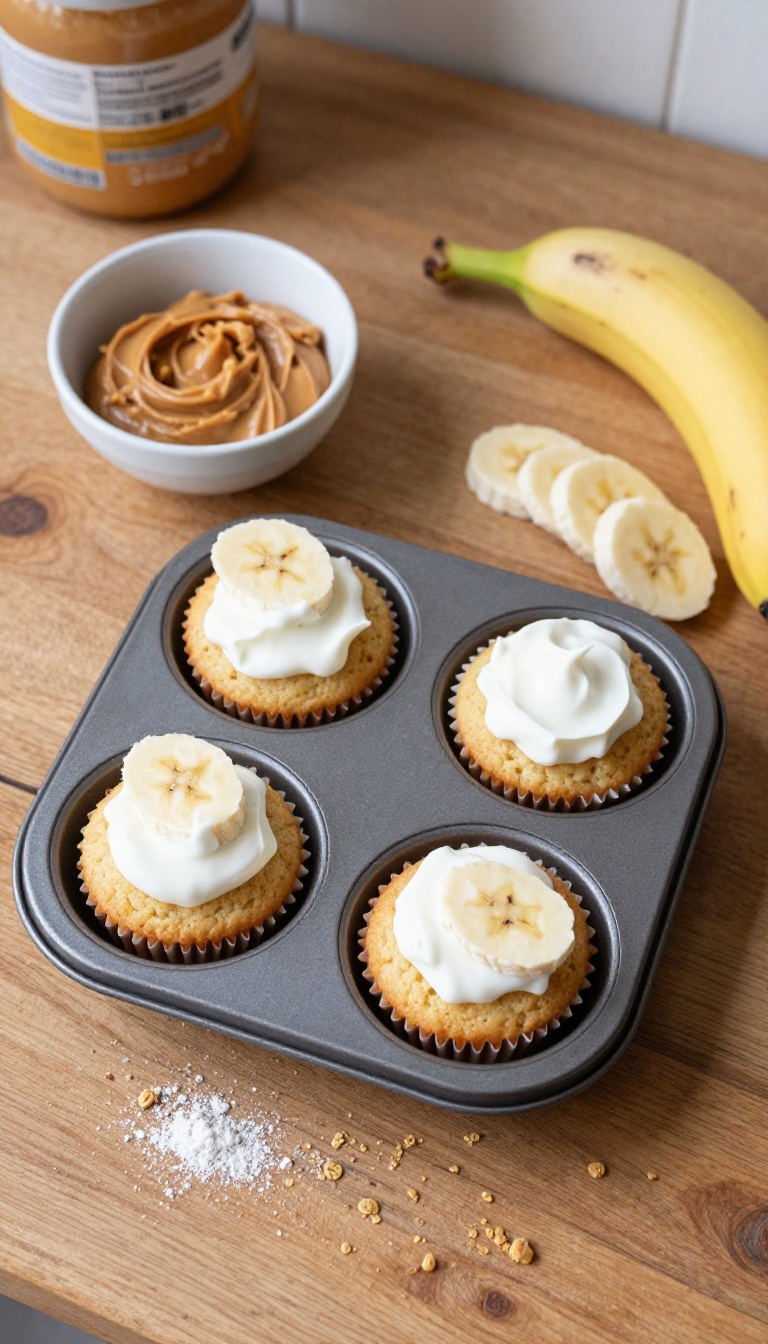1. Peanut Butter & Banana Cupcakes