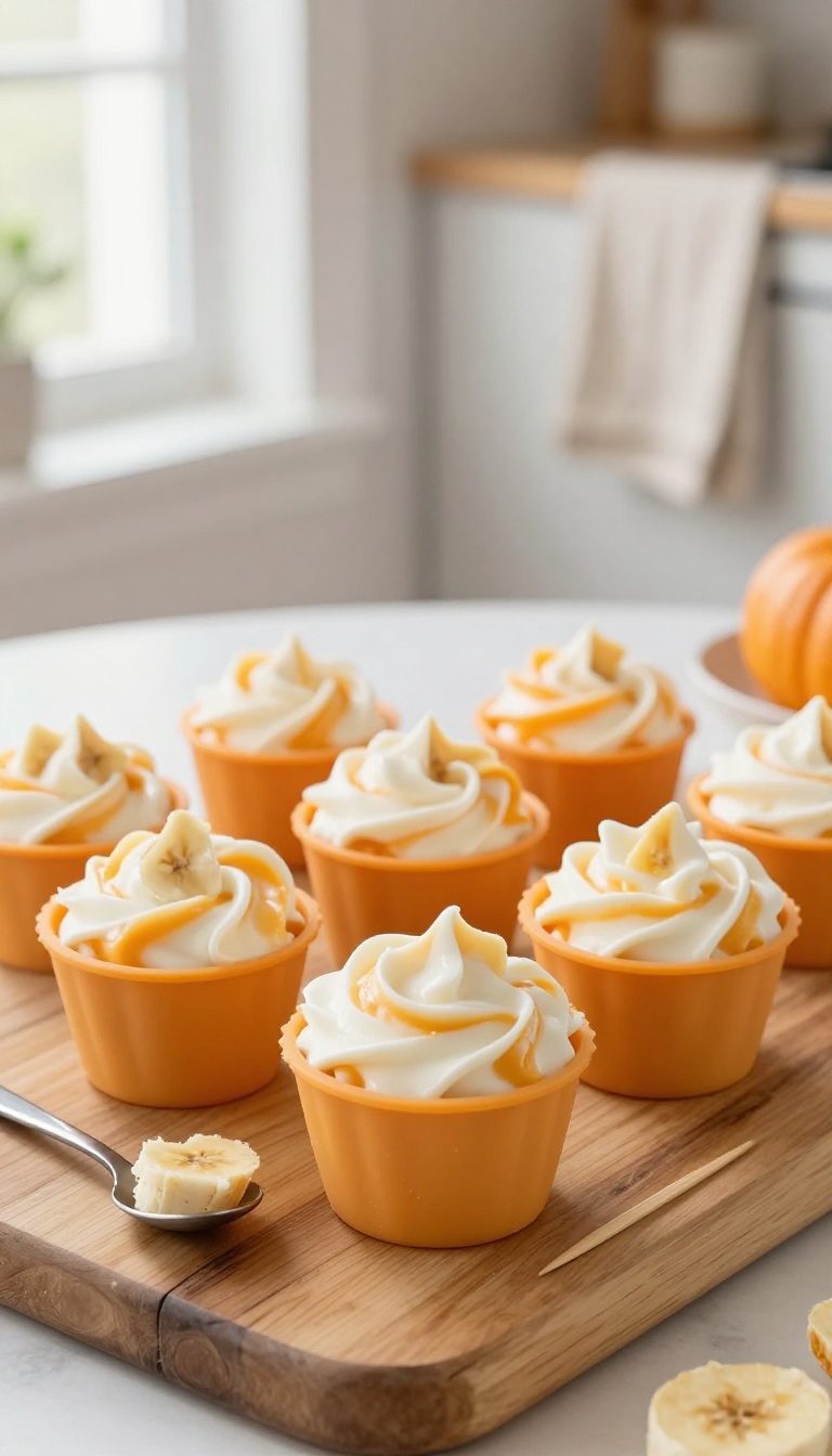 11. Cozy Pumpkin Yogurt Swirl Cups