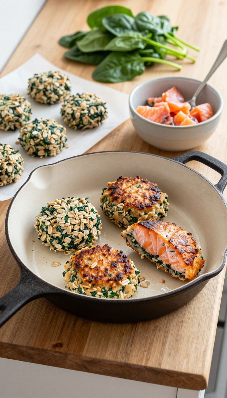 4. Salmon and Spinach Party Patties