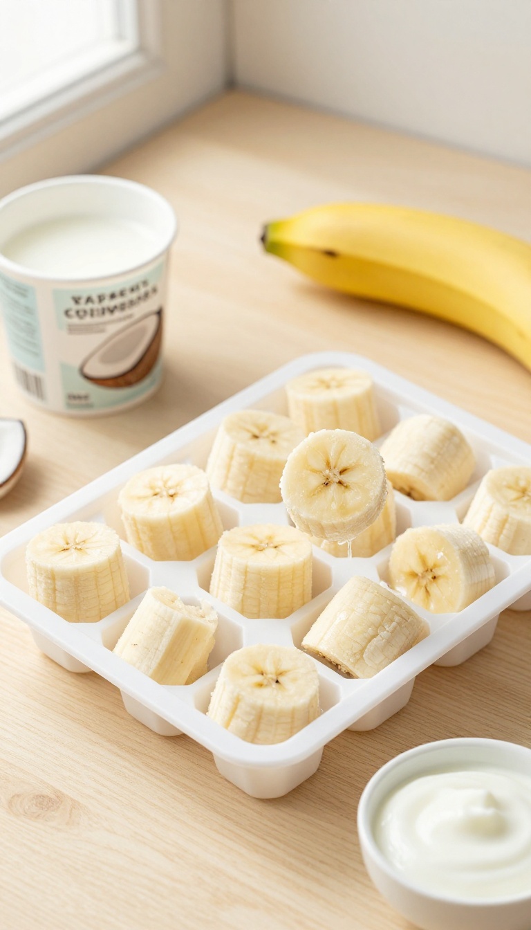 10. Coconut & Banana Frozen Cubes