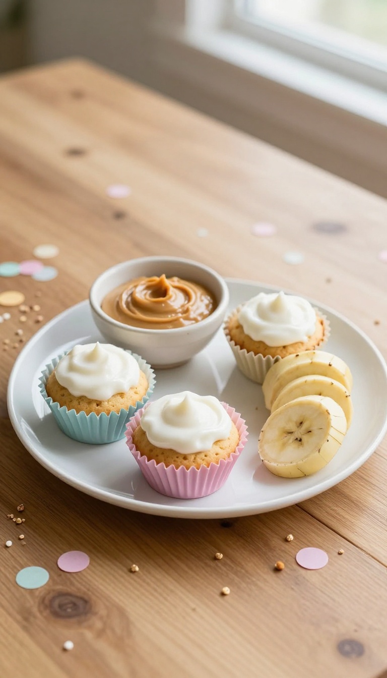 1. Peanut Butter & Banana Pupcakes