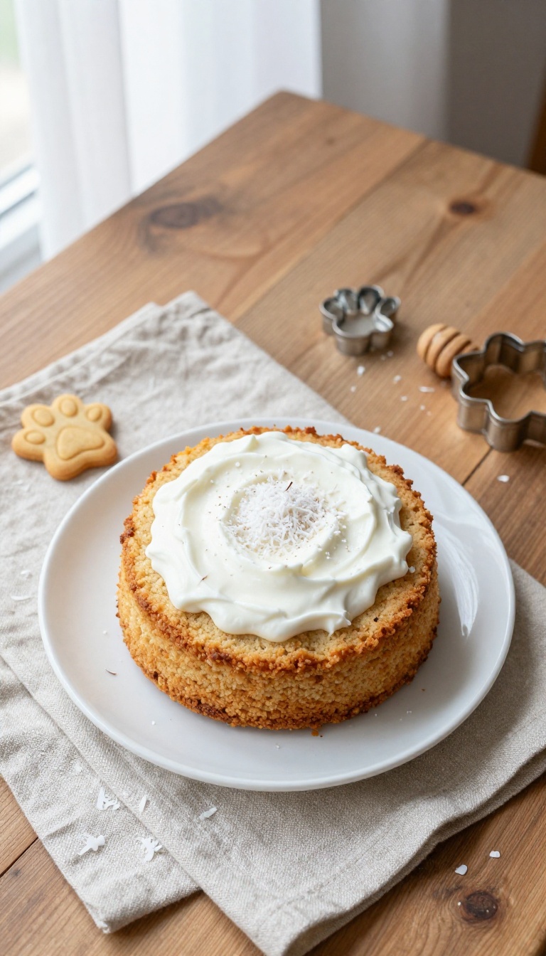7. Coconut & Honey Dog Cake
