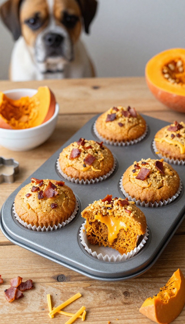 10. Pumpkin Cheese Cupcakes with Bacon Bits
