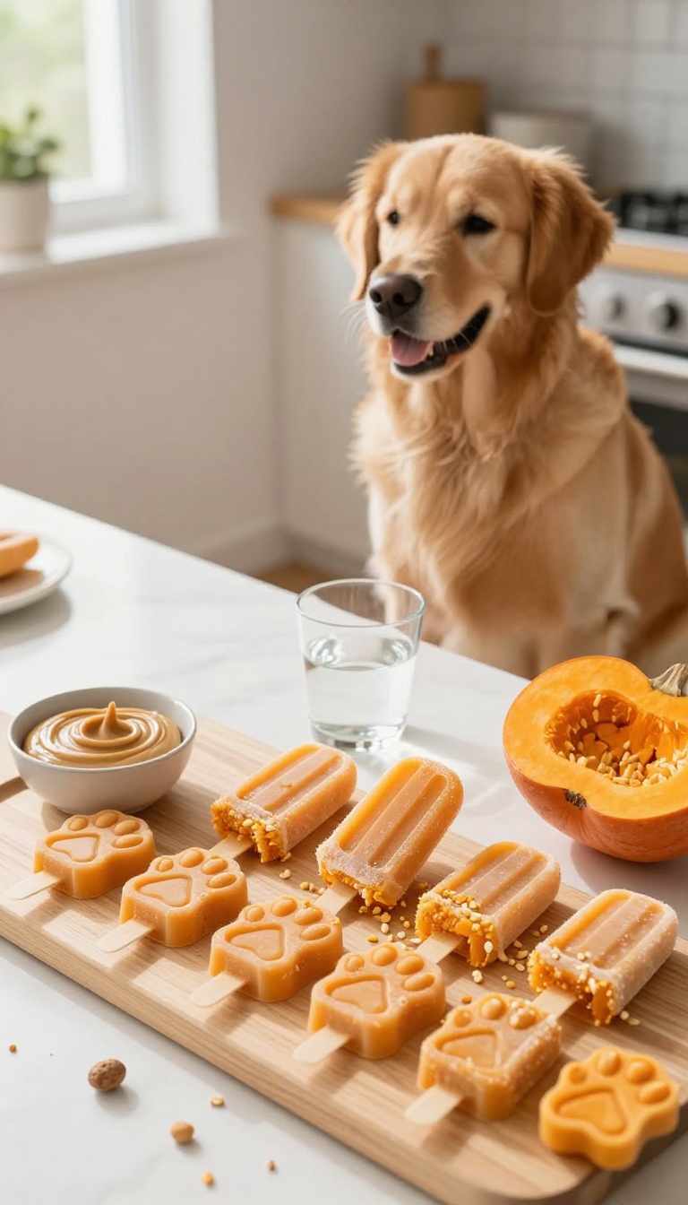 8. Peanut Butter & Pumpkin Pupsicles