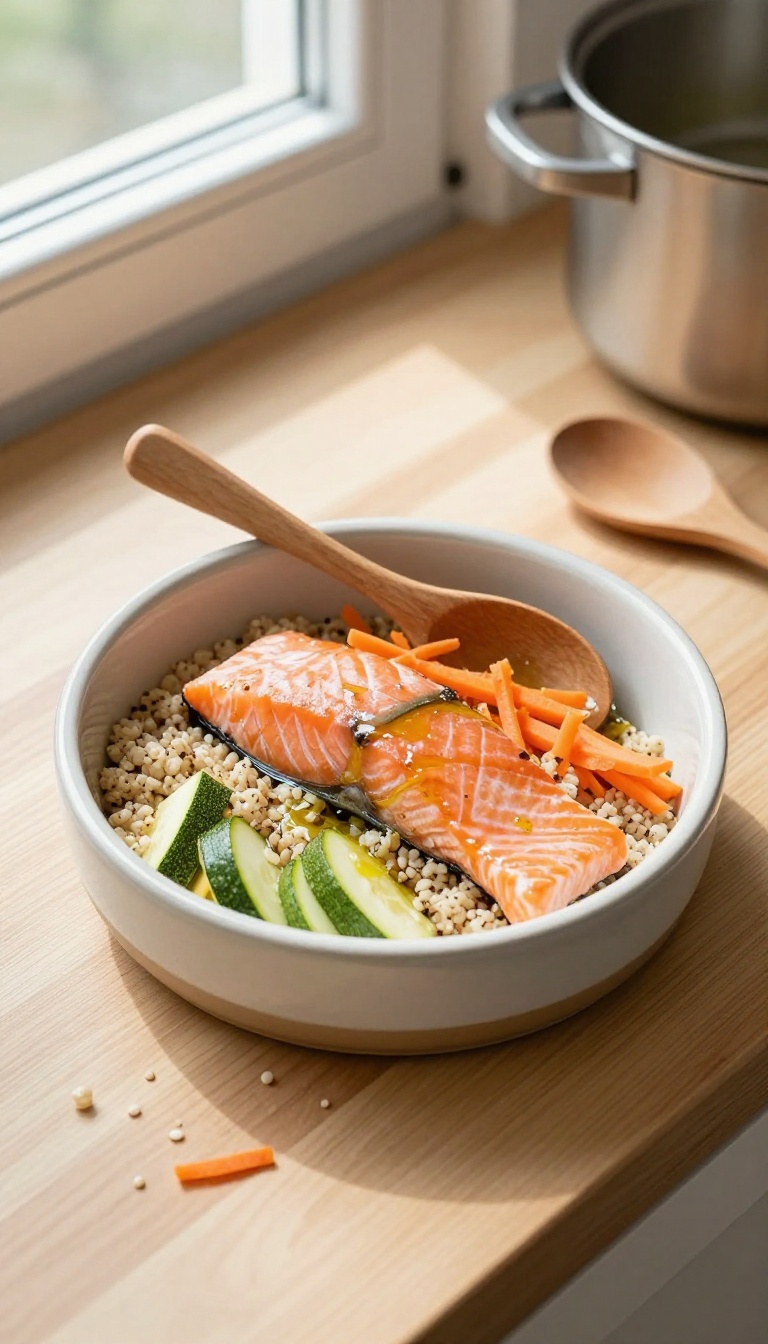 4. Salmon and Quinoa Crockpot Delight