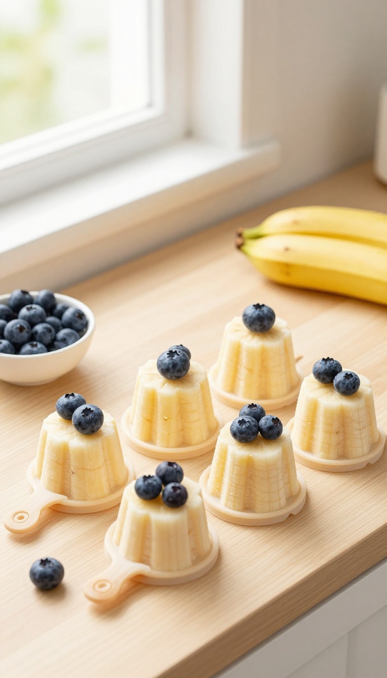 7. Frozen Banana Pumpkin Pops with Blueberries