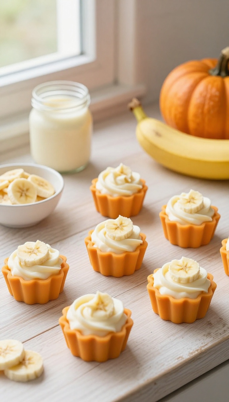 13. Pumpkin Yogurt Banana Swirl Muffins (Frozen)