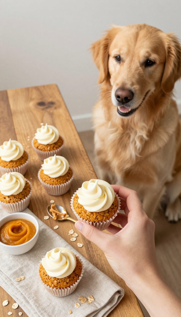 3. Pumpkin & Oat Cupcakes with Cream Cheese Swirl